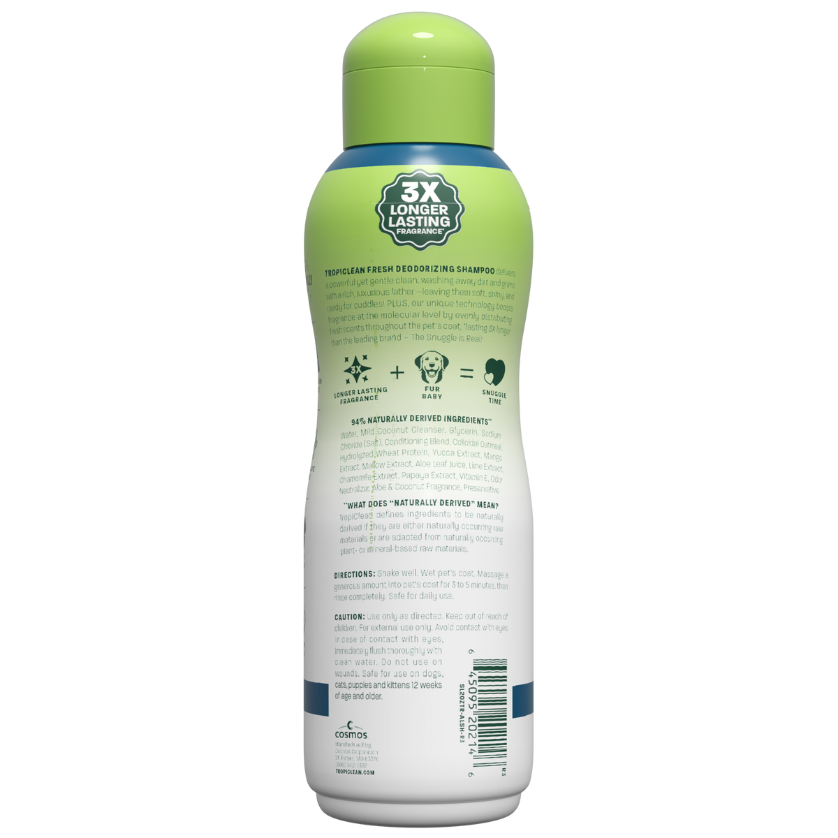 TropiClean Aloe + Coconut Deodorizing Pet Shampoo, 20oz