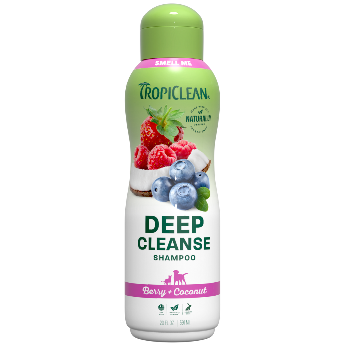 TropiClean Berry + Coconut Deep Cleansing Pet Shampoo, 20oz