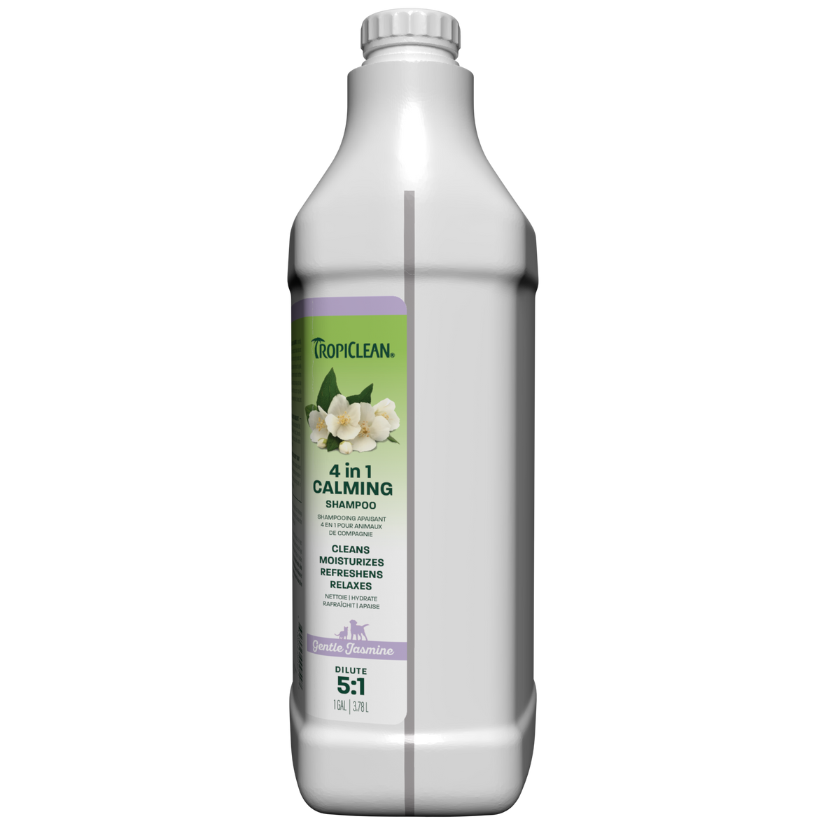 TropiClean Gentle Jasmine Calming 4-in-1 Pet Shampoo, 1 gal