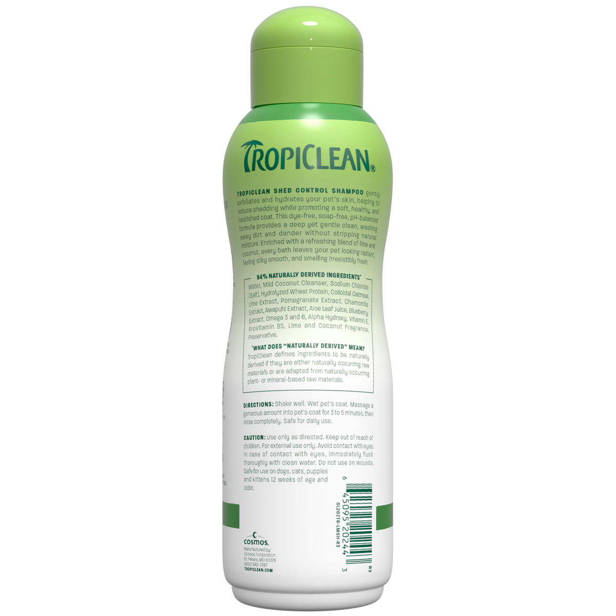 TropiClean Lime + Coconut Shed Control Pet Shampoo, 20oz