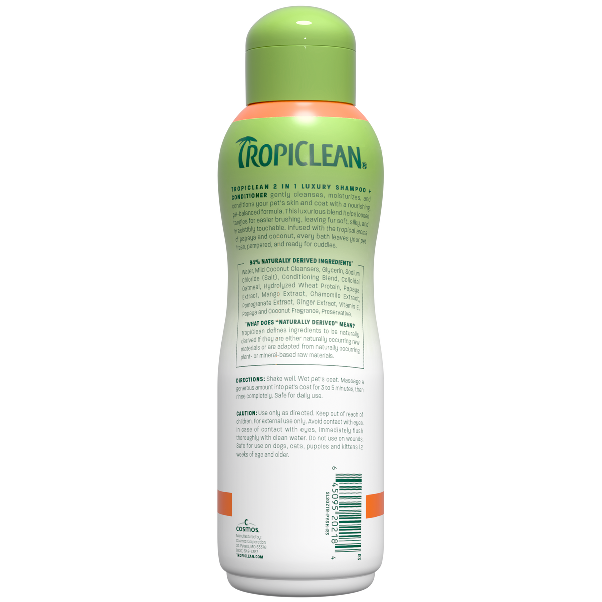 TropiClean Papaya + Coconut Pet Shampoo & Conditioner, 20oz