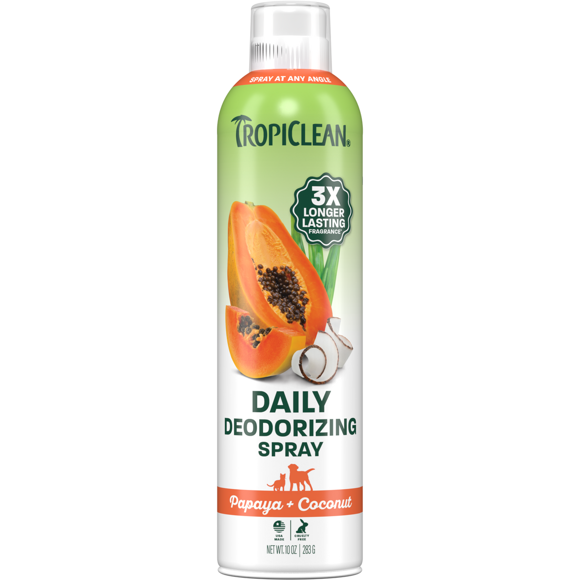 TropiClean Papaya + Coconut Deodorizing Pet Spray, 10oz