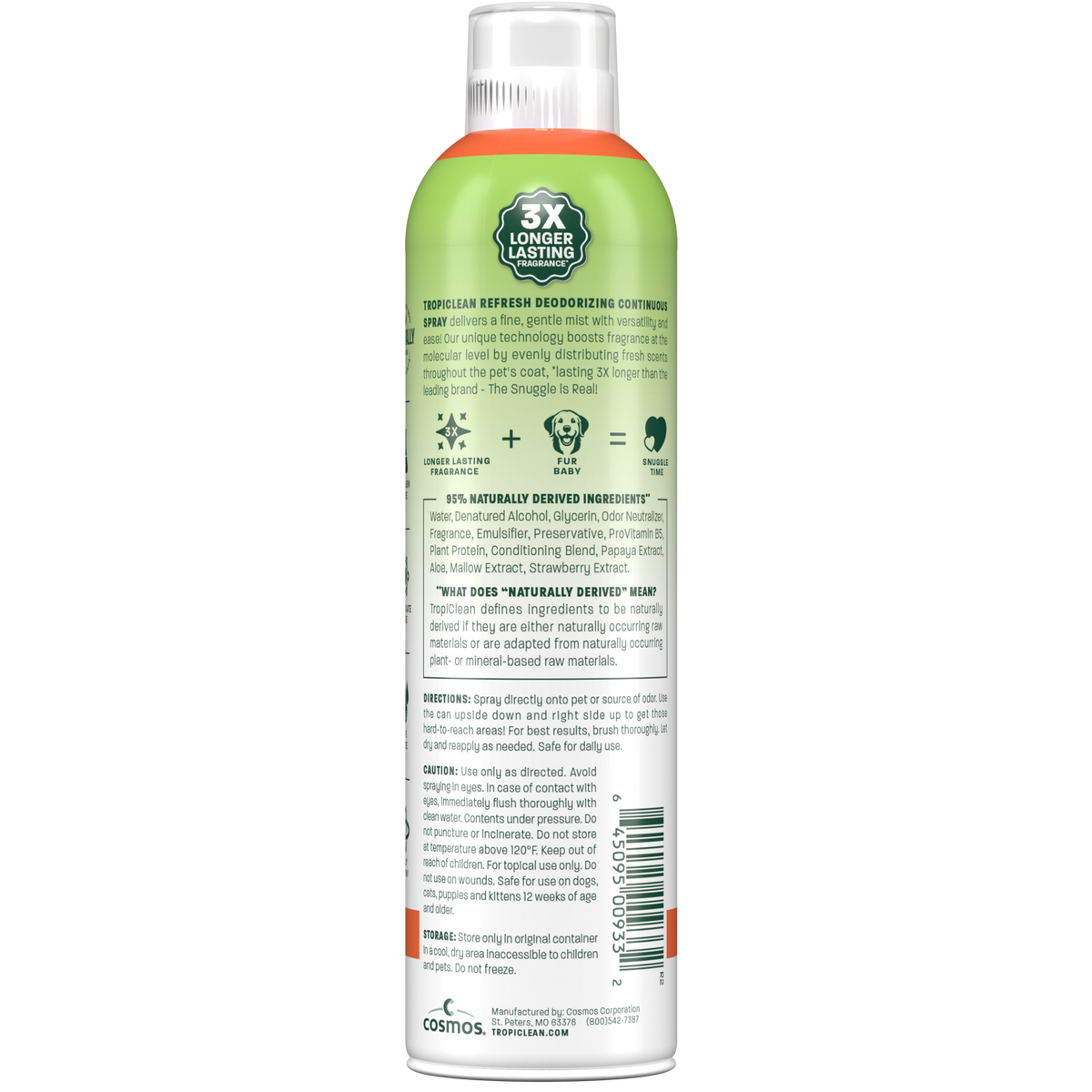 TropiClean Papaya + Coconut Deodorizing Pet Spray, 10oz