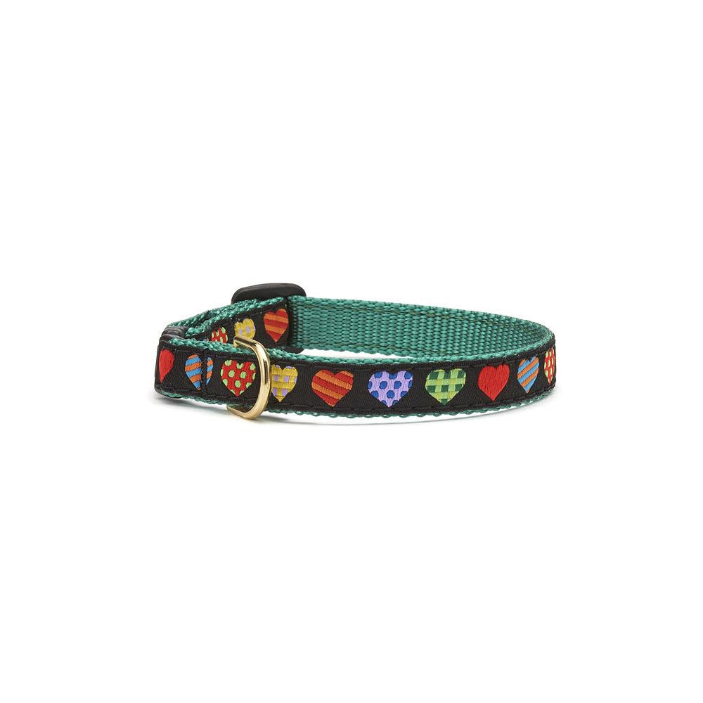 Up Country Colorful Hearts Cat Collar