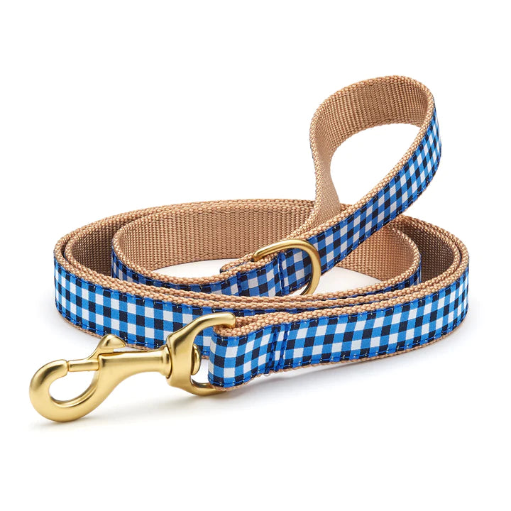 Up Country 5' Narrow Navy Gingham Lead