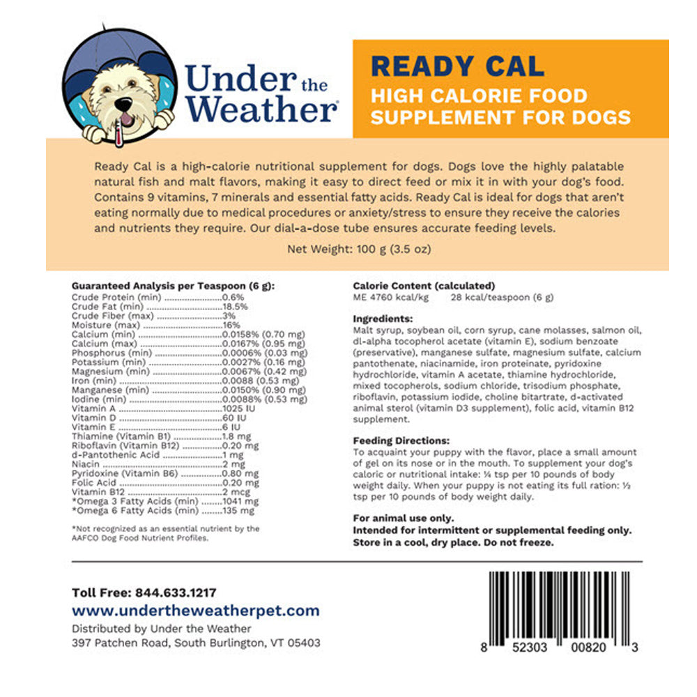 Under the Weather Ready Cal High-Calorie Gel for Dogs