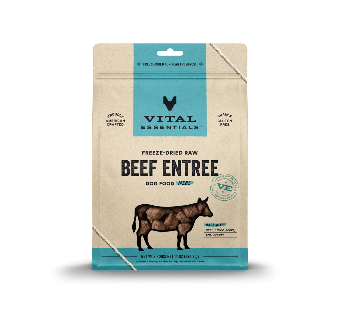 Vital Essentials® Freeze-Dried Raw Beef Entree Dog Food Nibs, 14 oz