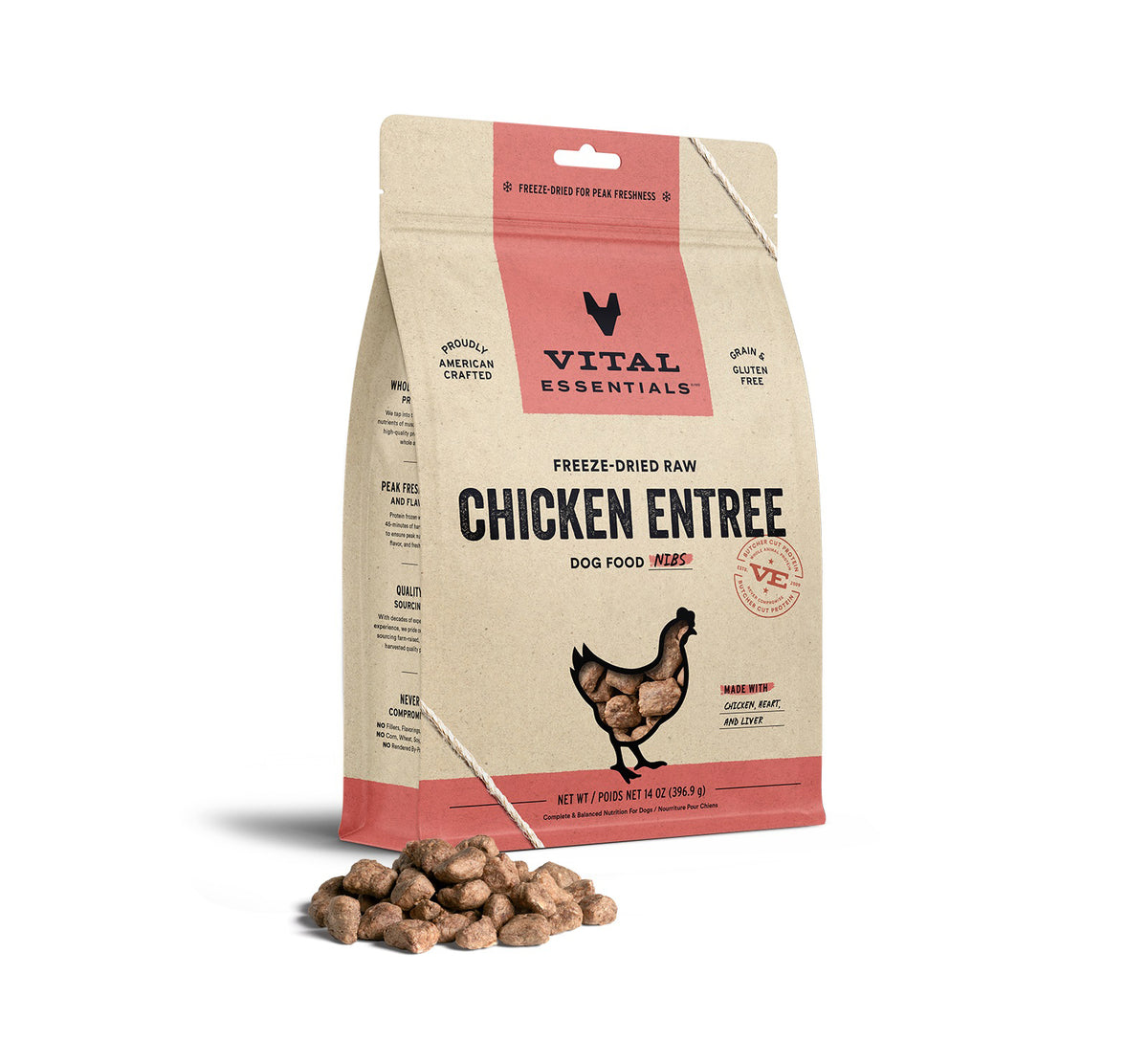 Vital Essentials® Freeze-Dried Raw Chicken Entree Dog Food Nibs, 14 oz