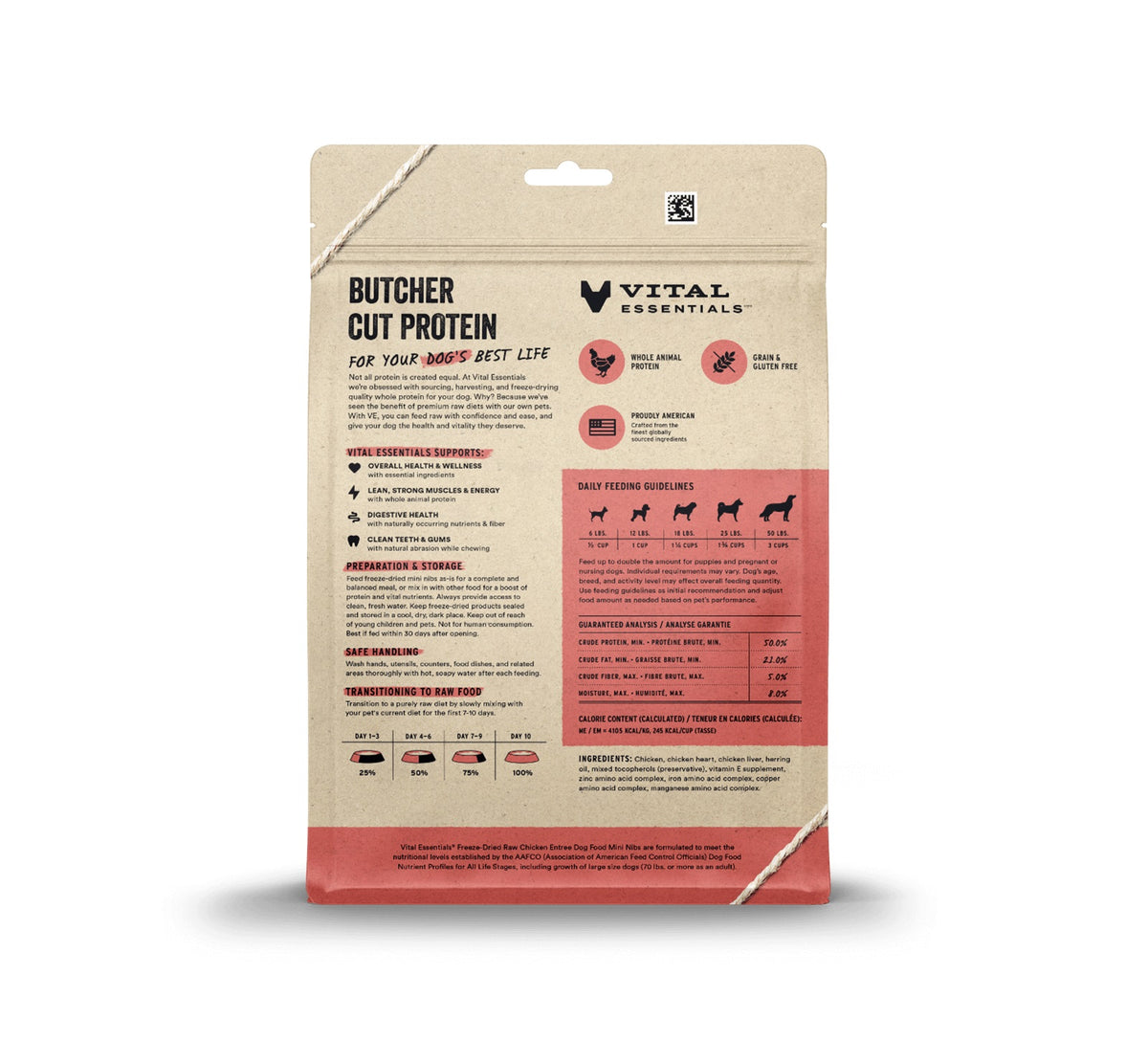 Vital Essentials® Freeze-Dried Raw Chicken Entree Dog Food Mini Nibs, 14 oz