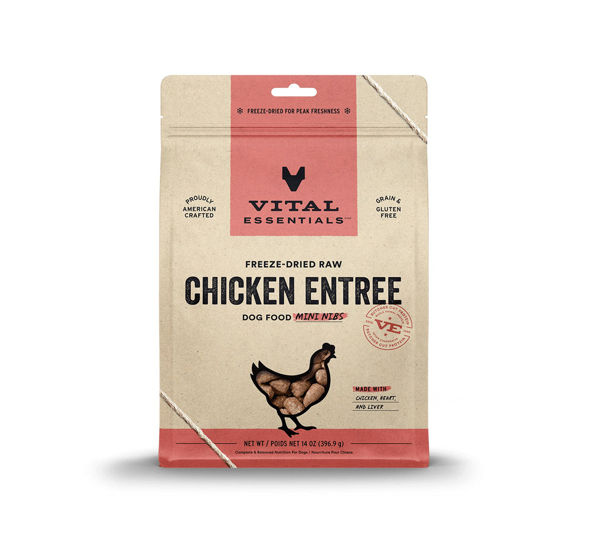 Vital Essentials® Freeze-Dried Raw Chicken Entree Dog Food Mini Nibs, 14 oz