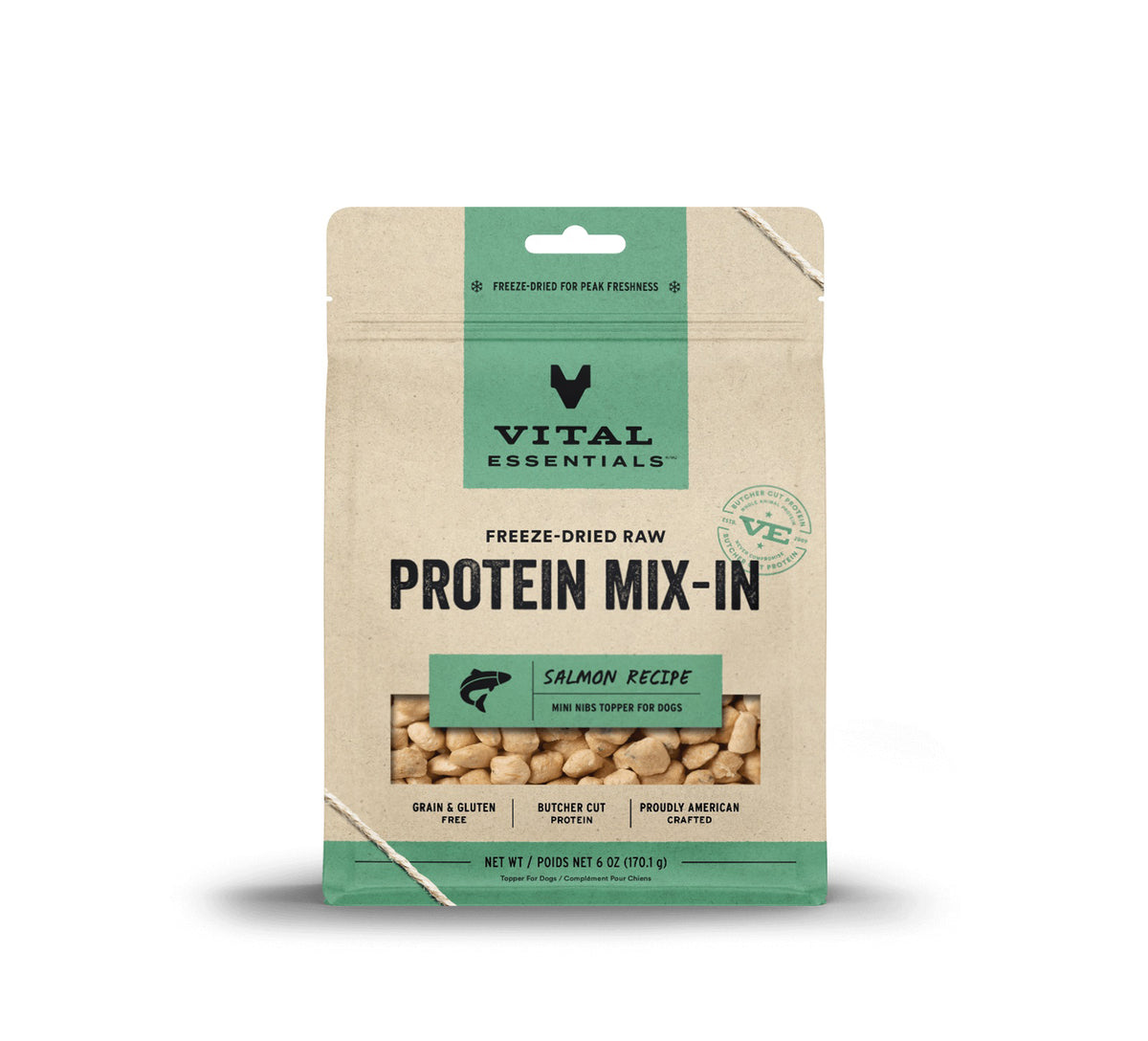 Vital Essentials® Freeze-Dried Raw Salmon Protein Mix-In Meal Topper for Dogs, 6 oz