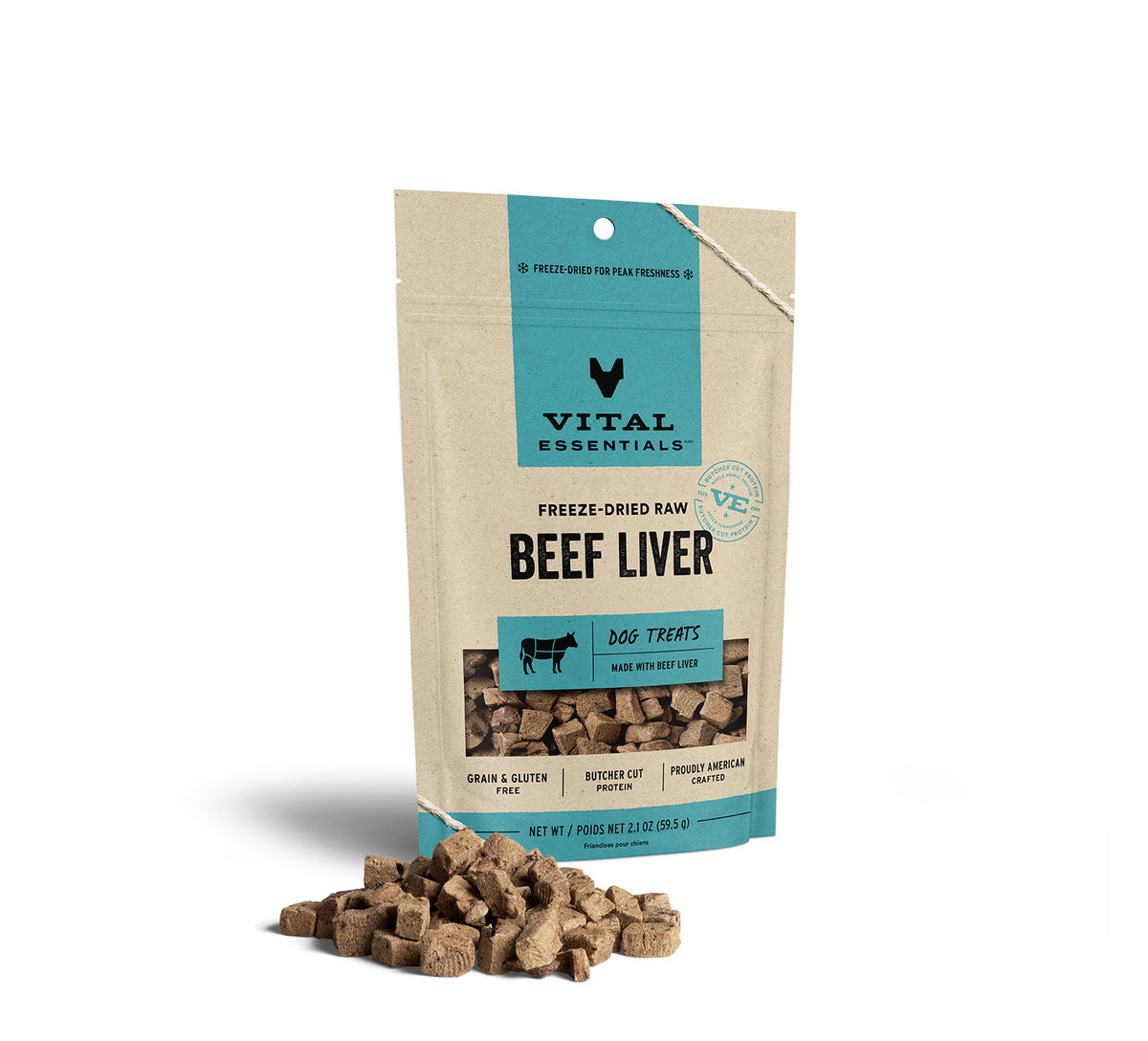 Vital Essentials® Freeze-Dried Beef Liver Dog Treats, 2.1 oz