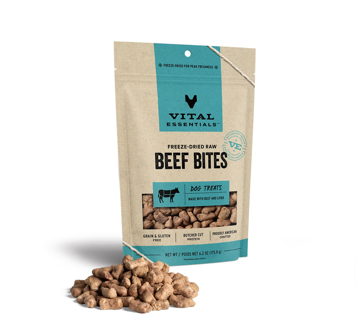 Vital Essentials® Freeze-Dried Beef Bites Dog Treats, 6.2 oz