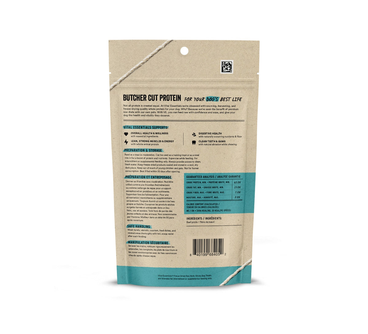 Vital Essentials® Freeze-Dried Bully Sticks Dog Treats, 1.4 oz