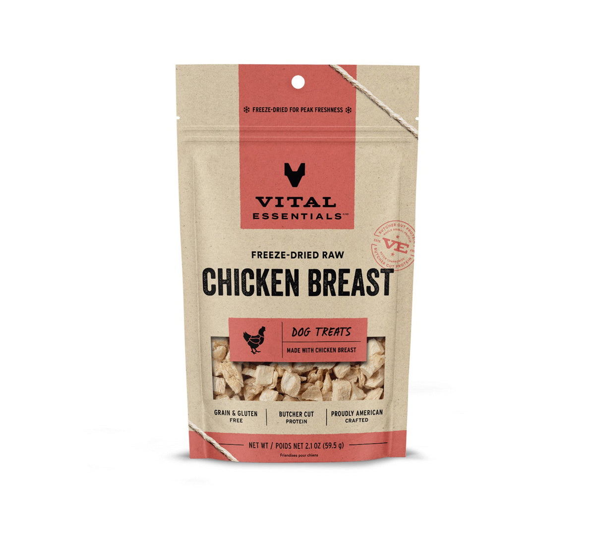 Vital Essentials® Freeze-Dried Chicken Breast Dog Treats, 2.1 oz