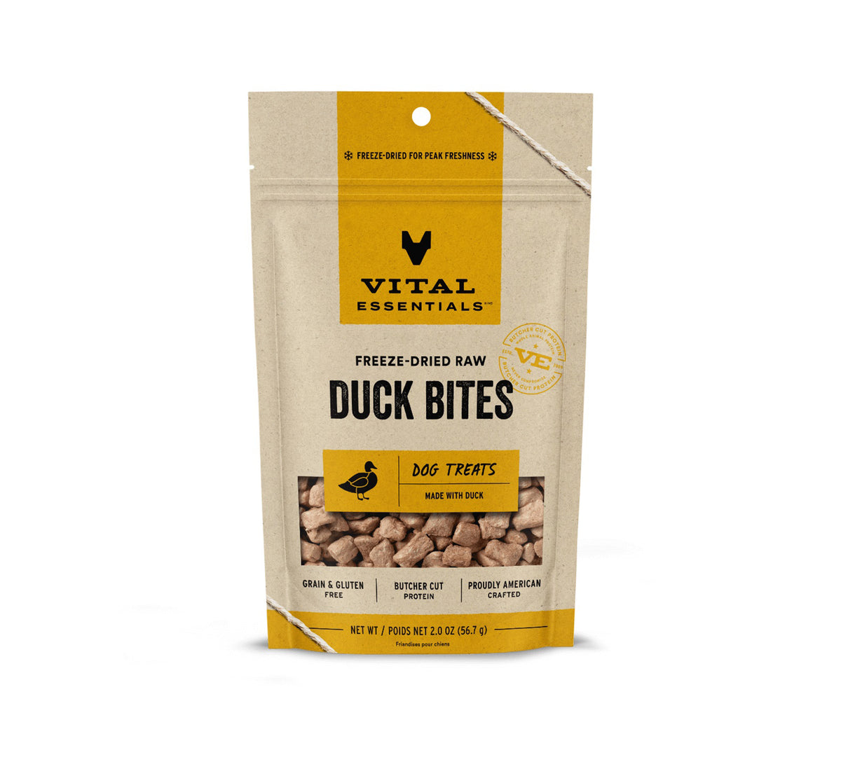 Vital Essentials® Freeze-Dried Duck Bites Dog Treats, 2 oz