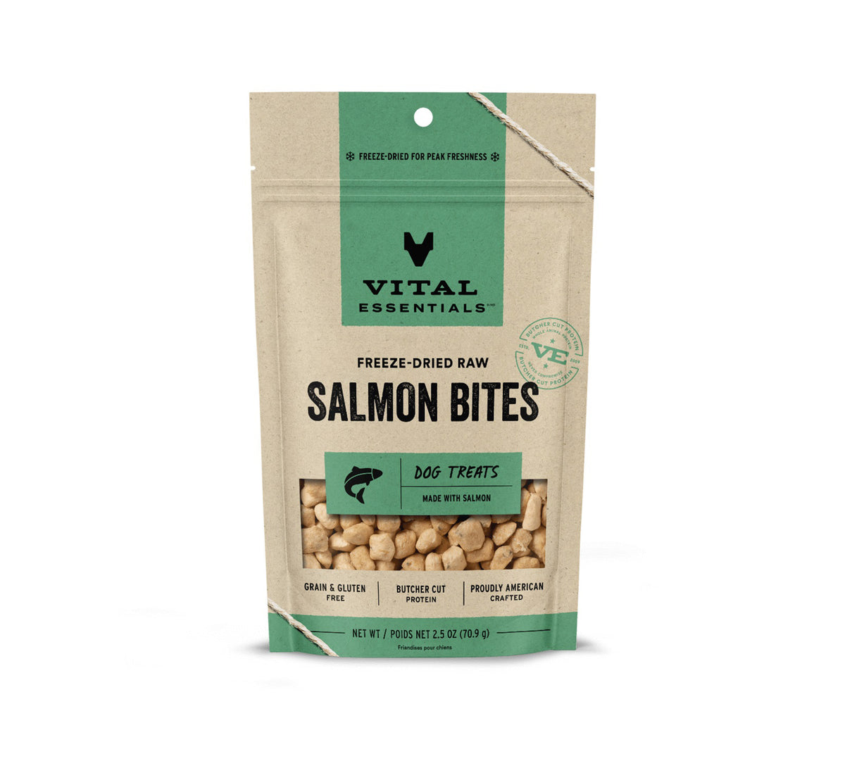 Vital Essentials® Freeze-Dried Raw Salmon Bites Dog Treats, 2.5 oz