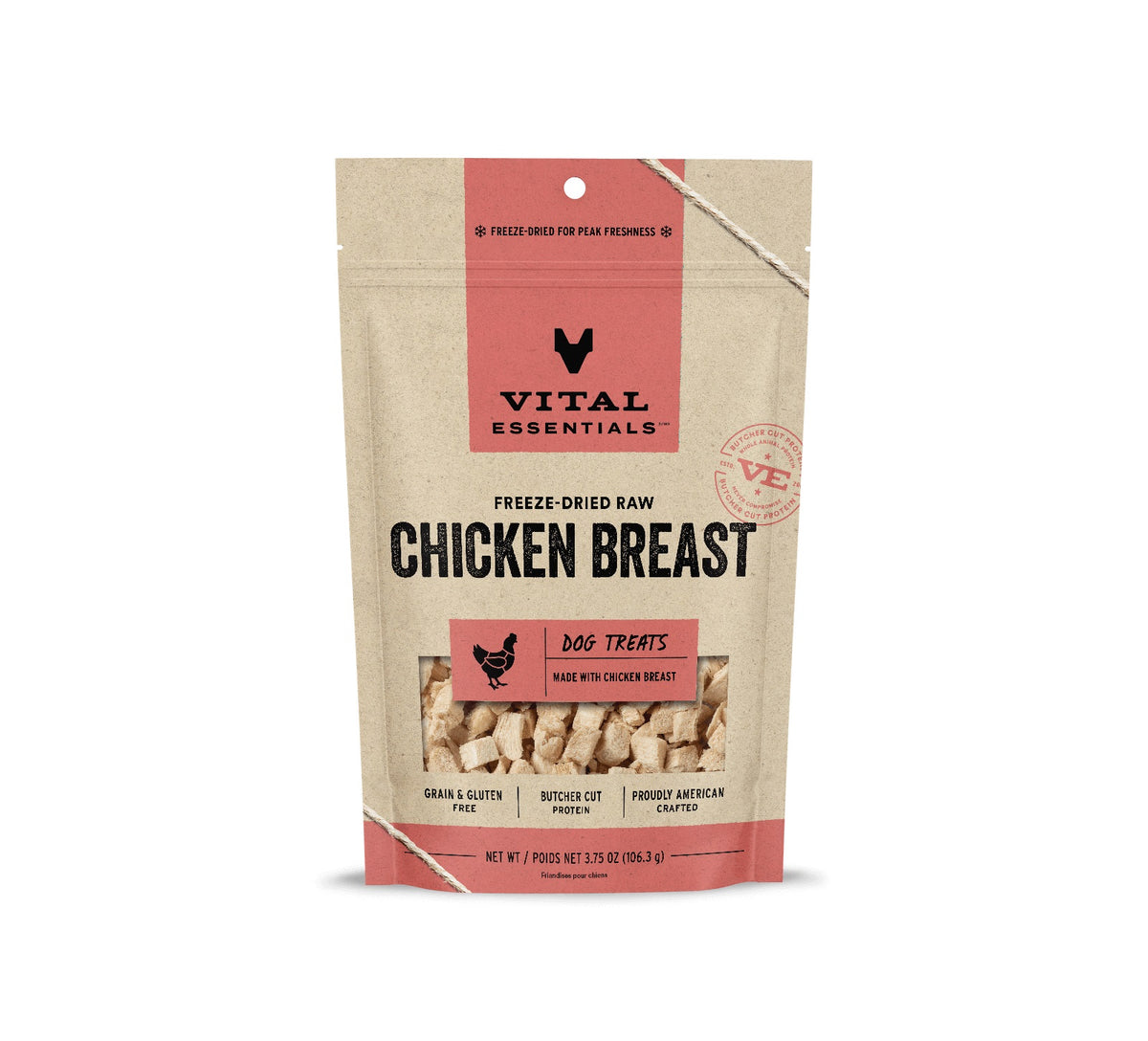Vital Essentials® Freeze-Dried Raw Chicken Breast Dog Treats, 3.75 oz