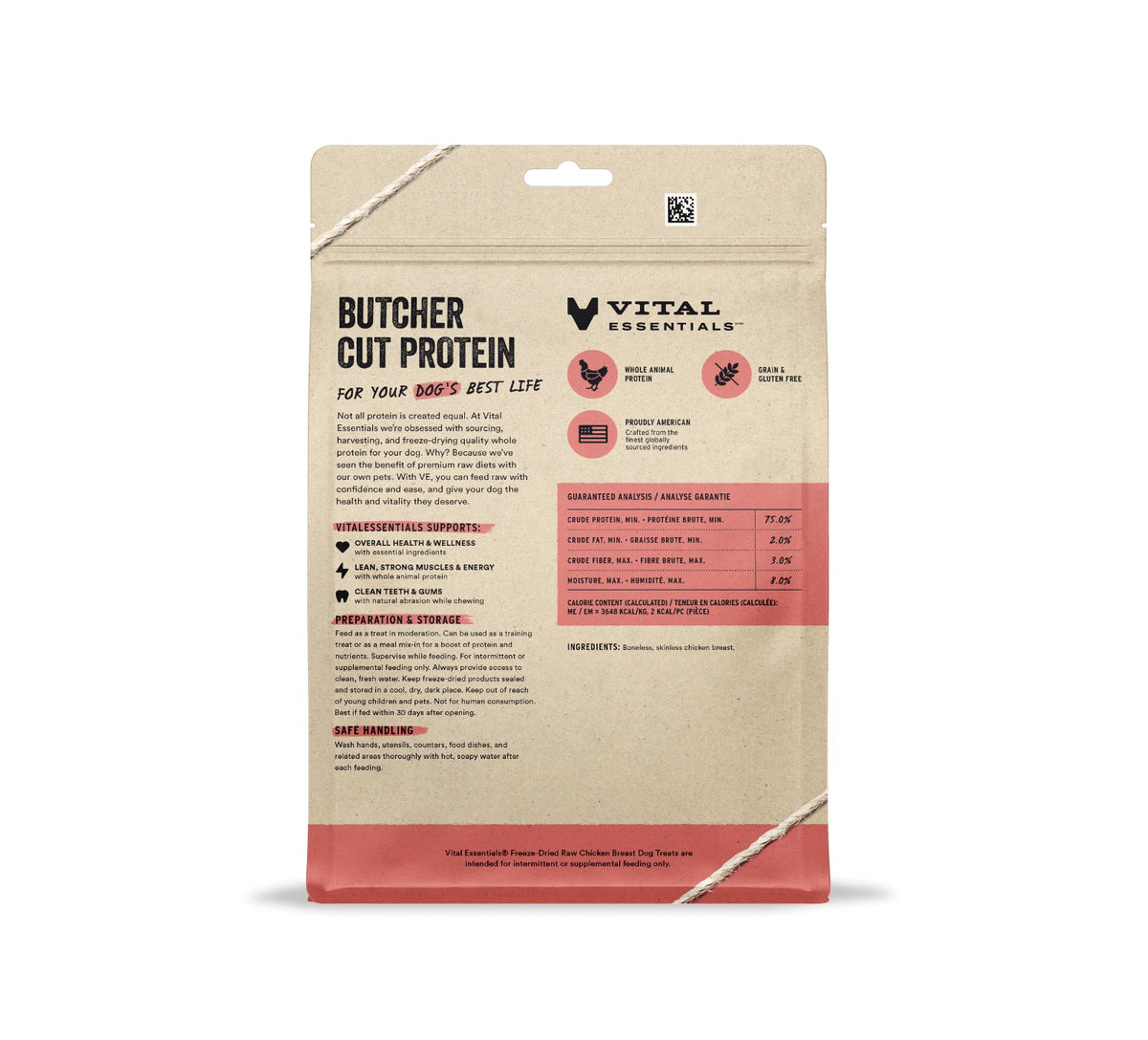 Vital Essentials® Freeze-Dried Raw Chicken Breast Dog Treats, 10 oz