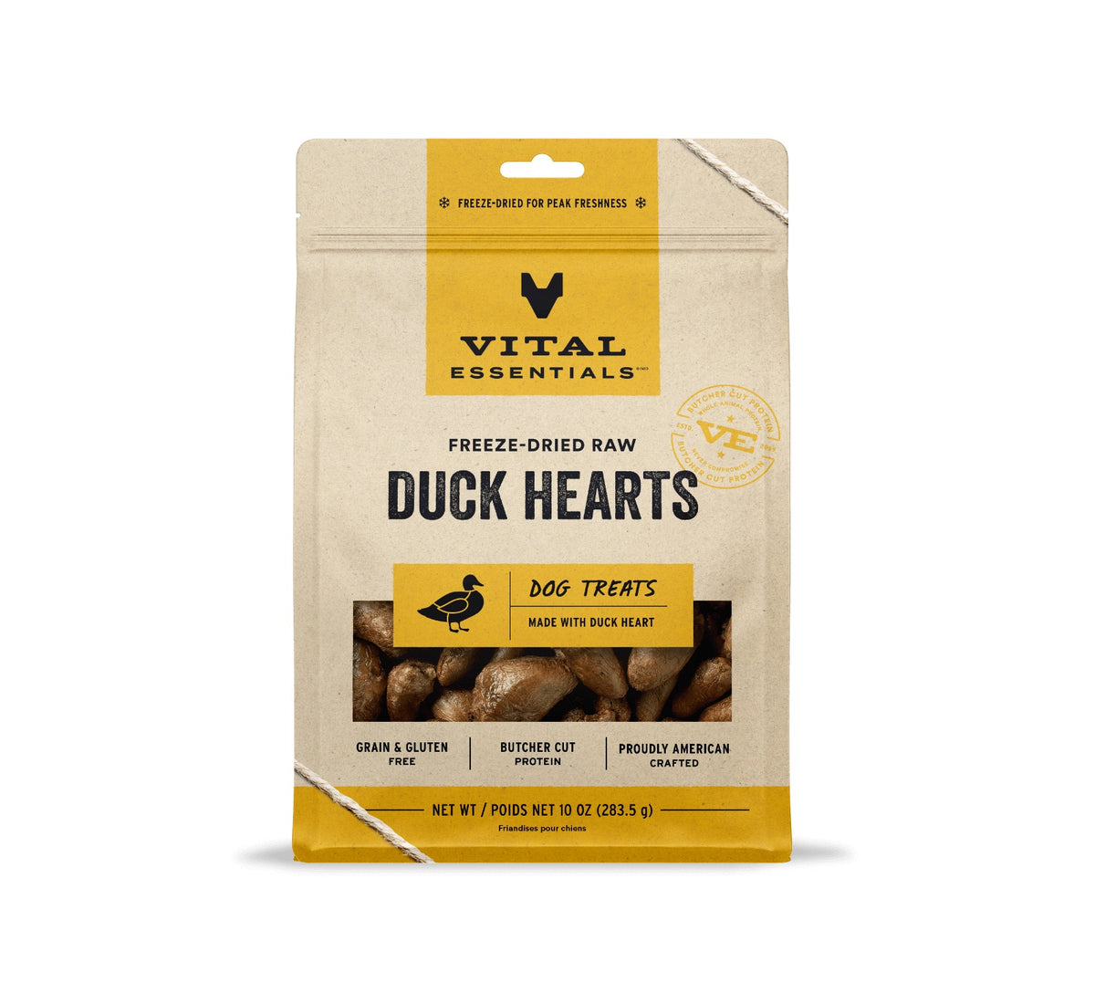 Vital Essentials® Freeze-Dried Raw Duck Hearts Dog Treats, 10 oz