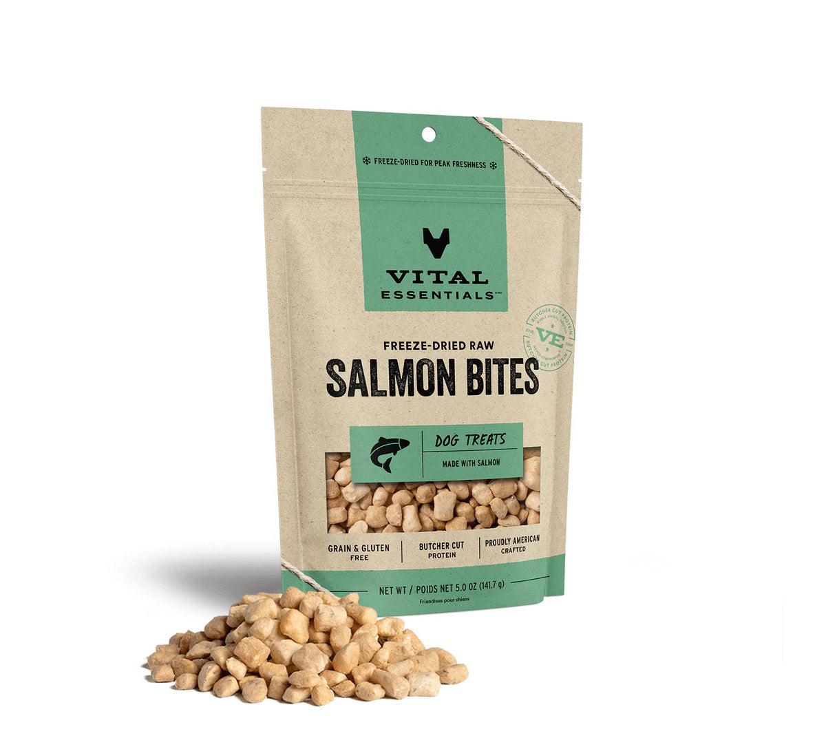 Vital Essentials® Freeze-Dried Raw Salmon Bites Dog Treats, 5 oz
