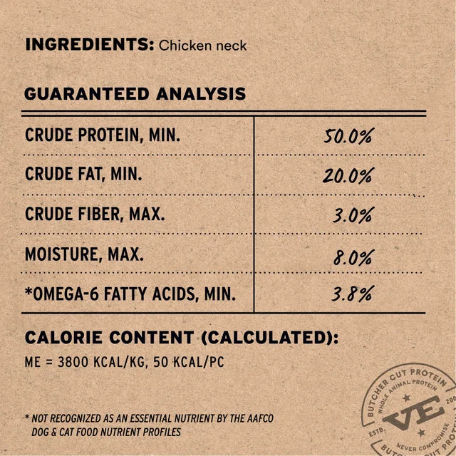 Vital Essentials RAW BAR Freeze-Dried Raw Chicken Necks Dog & Cat Treat, 1.23 oz