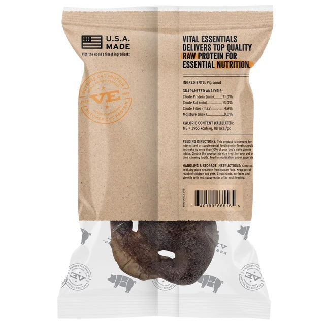 Vital Essentials® RAW BAR Freeze-Dried Raw Pig Snout Dig Treat 1 oz