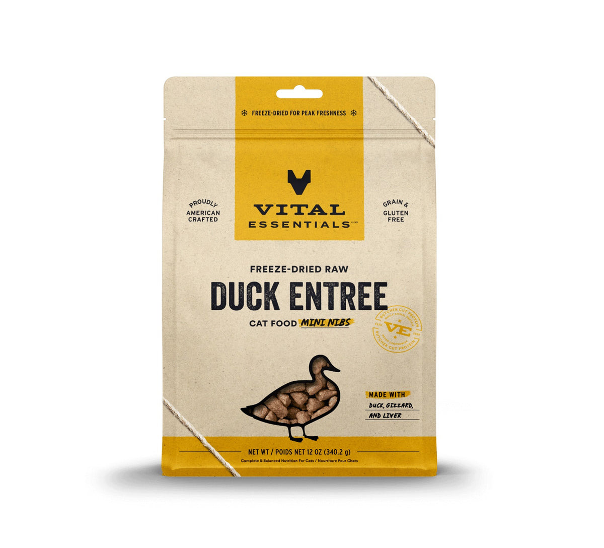 Vital Essentials® Freeze-Dried Raw Duck Entree Cat Food Mini Nibs, 12 oz