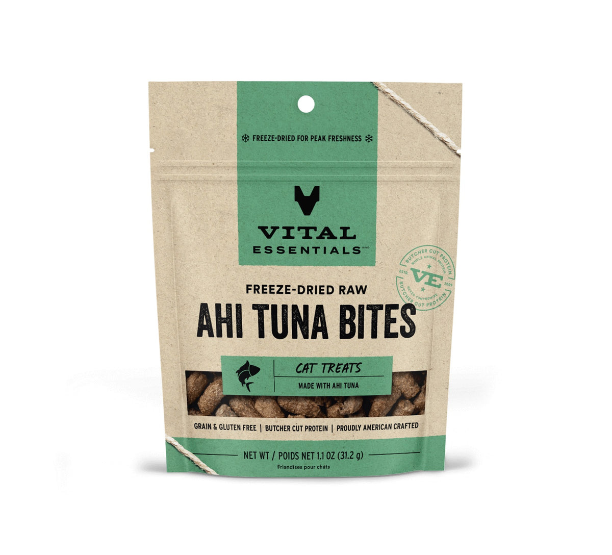 Vital Essentials® Freeze-Dried Ahi Tuna Bites Cat Treats, 1.1 oz