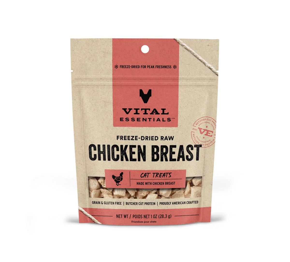 Vital Essentials® Freeze-Dried Chicken Breast Cat Treats, 1 oz