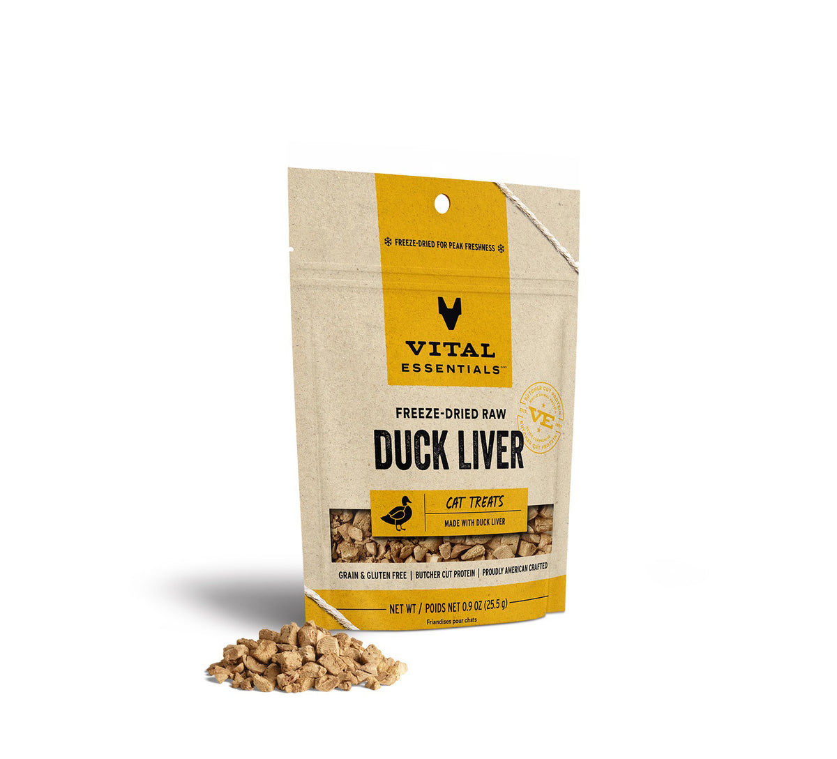 Vital Essentials® Freeze-Dried Duck Liver Cat Treats, 0.9 oz
