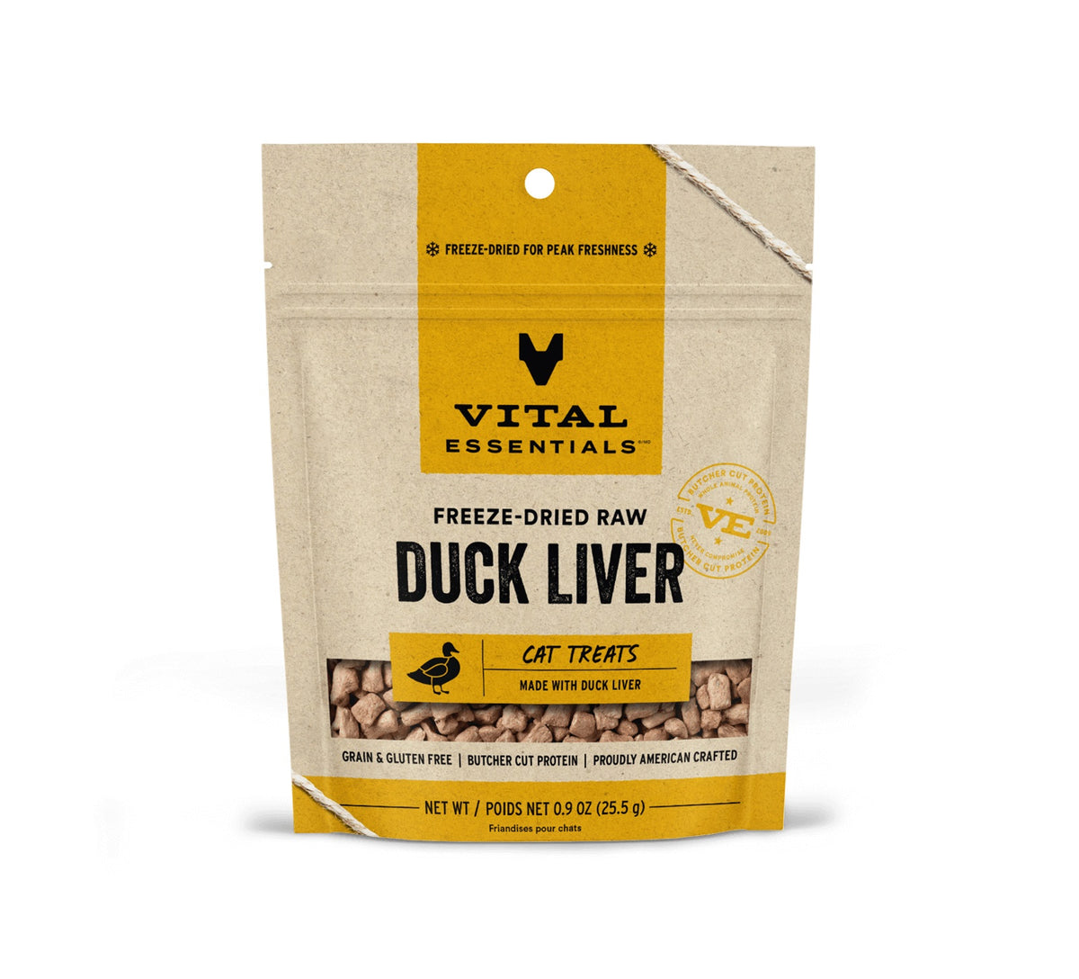 Vital Essentials® Freeze-Dried Duck Liver Cat Treats, 0.9 oz