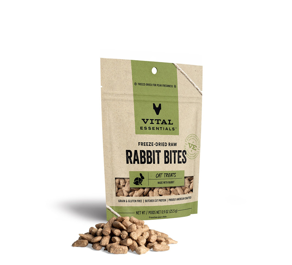 Vital Essentials® Freeze-Dried Rabbit Bites Cat Treats, 0.9 oz