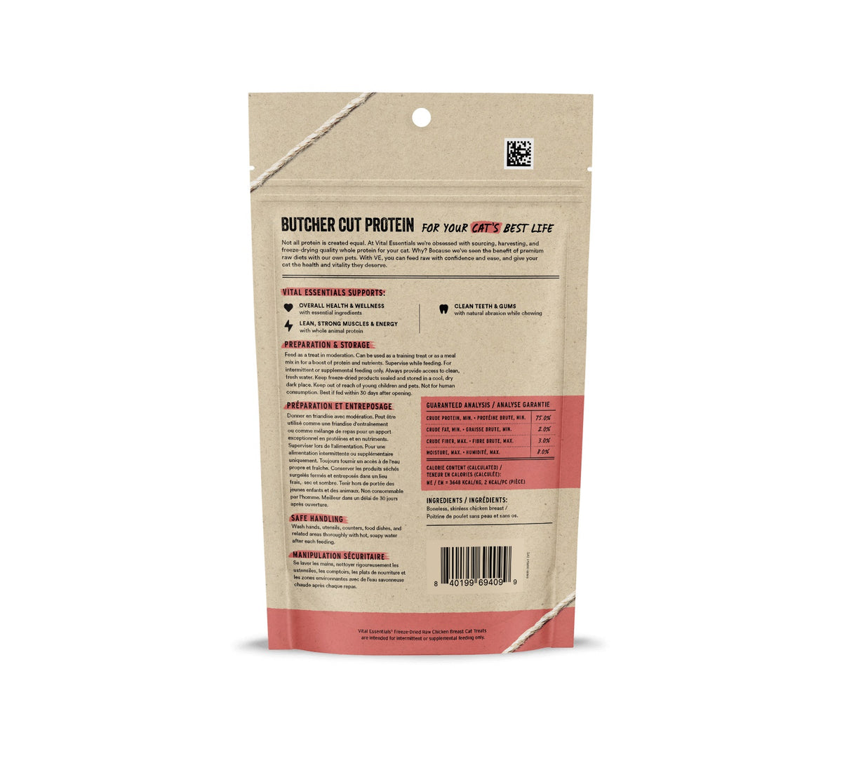 Vital Essentials® Freeze-Dried Raw Chicken Breast Cat Treats, 2.1 oz