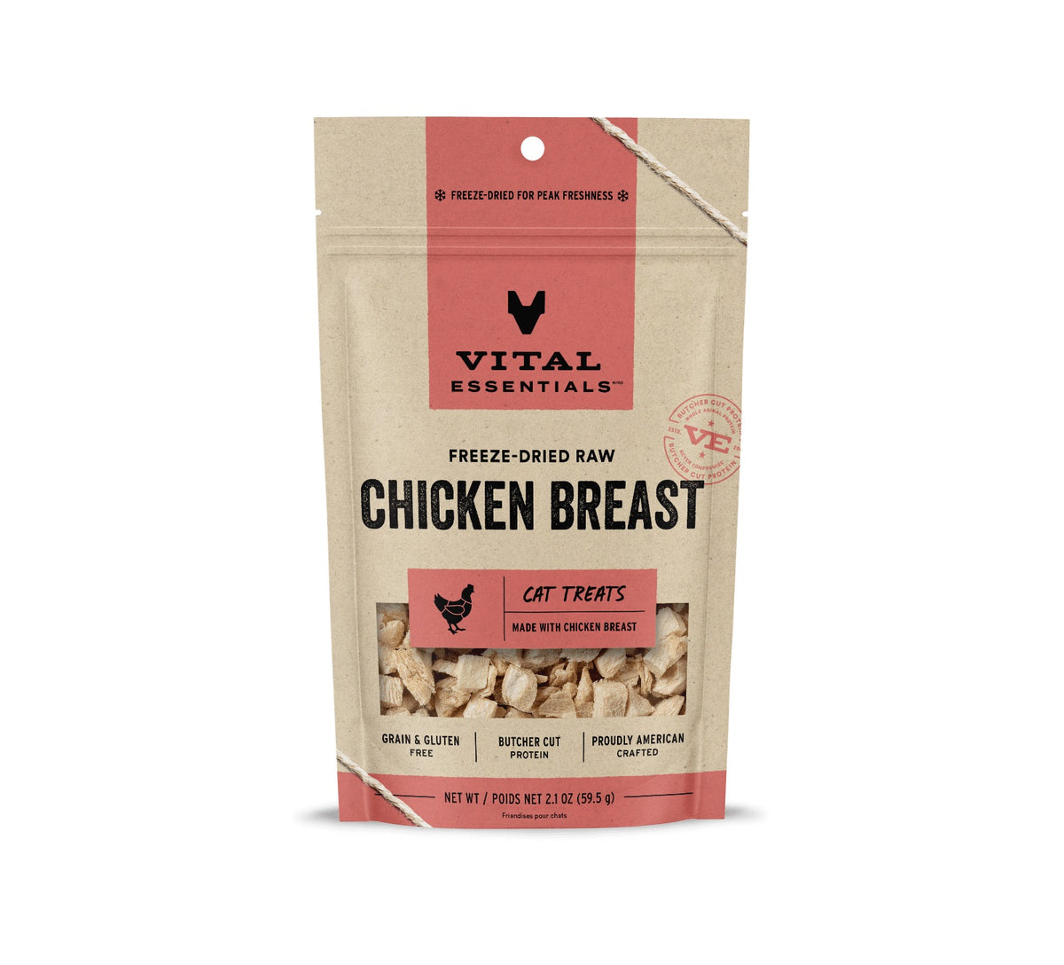 Vital Essentials® Freeze-Dried Raw Chicken Breast Cat Treats, 2.1 oz
