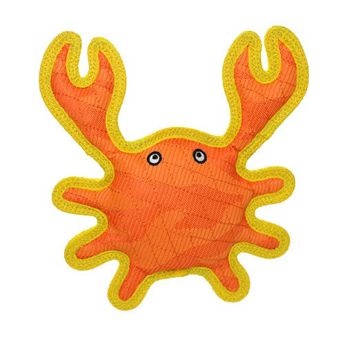 VIP DuraForce Arnold Crab Dog Chew Toy Orange/Yellow 9.8"