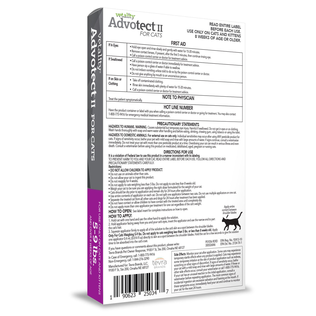 Vetality Advotect II for Cats 5-9 lbs