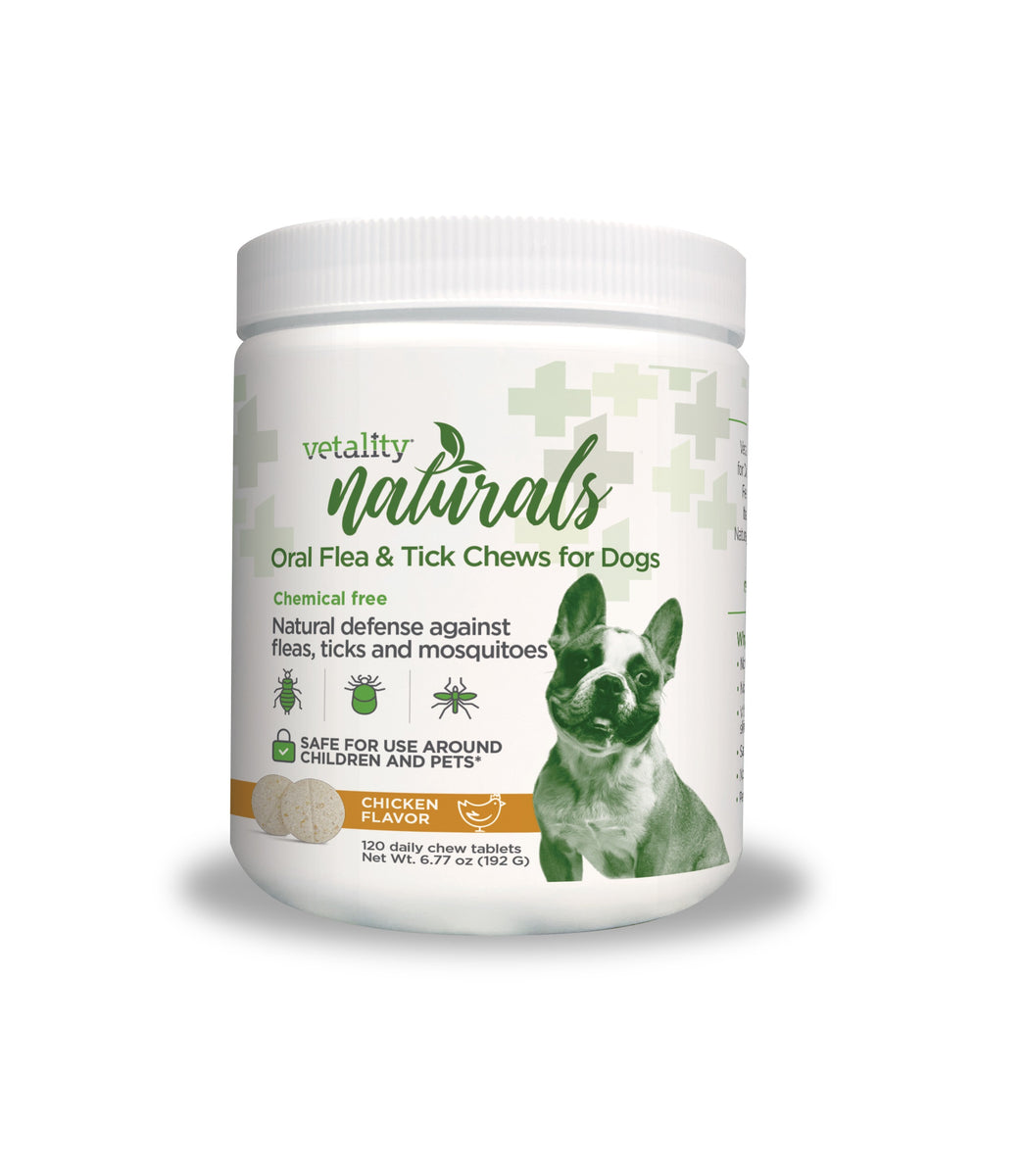 Vetality Naturals Oral Flea & Tick Chews for Dogs 120 ct