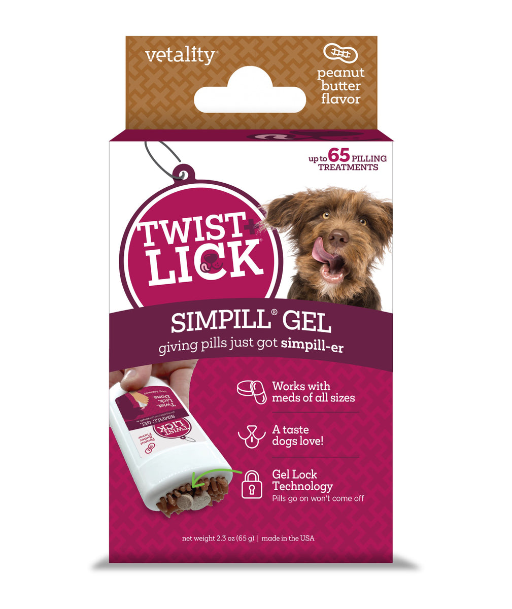 Vetality Twist & Lick SimPill Peanut Butter Flavor 2.3 oz (65g)