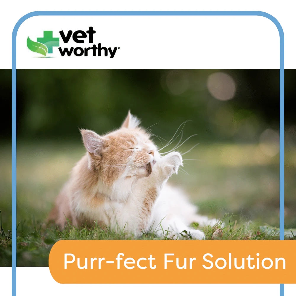 Vet Worthy Hairball Support w/ Pumpkin Soft Chews Feline 60ct