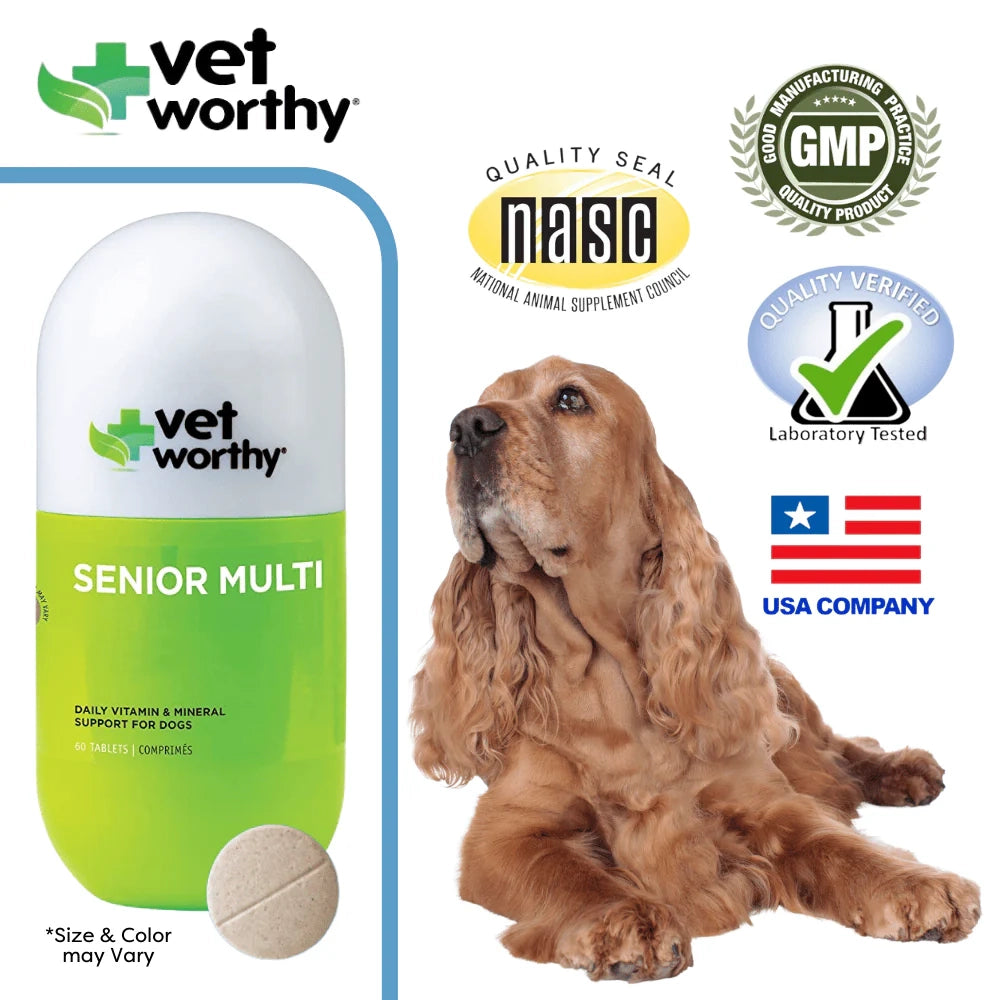 Vet Worthy Multi-Vitamins for Seniors Soft Chews 60ct