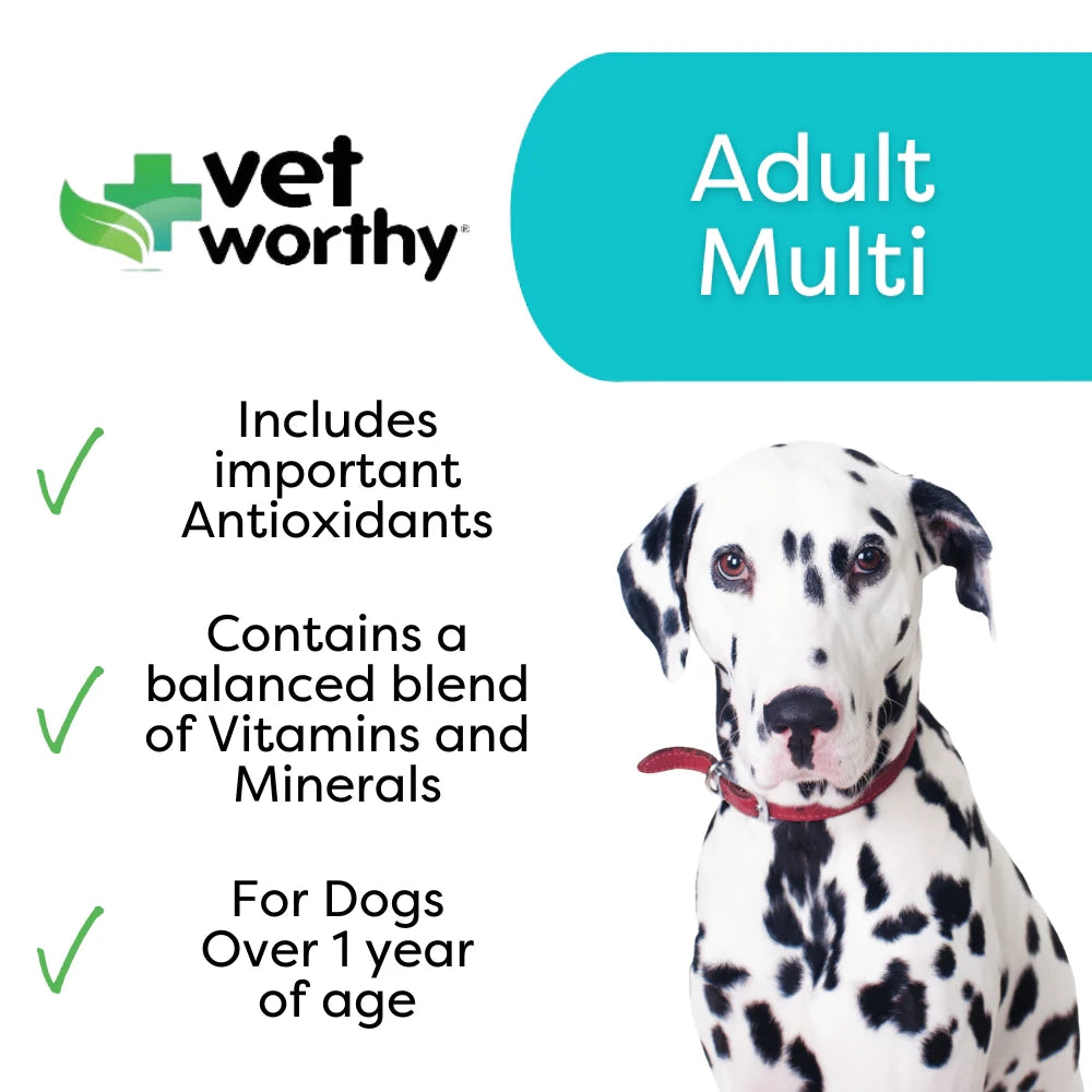 Vet Worthy Multi-Vitamins for Adult Soft Chews 60ct