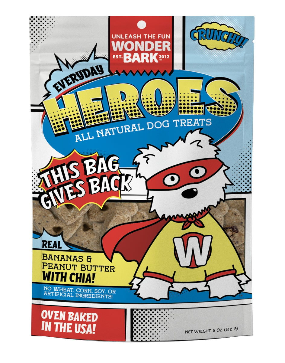 Wonder Bark Everyday Heroes - Bananas + Peanut Butter 5oz.