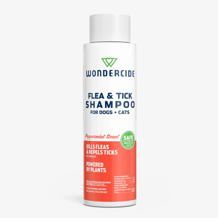 Wondercide Flea & Tick Liquid Shampoo Dogs + Cats Peppermint 12oz