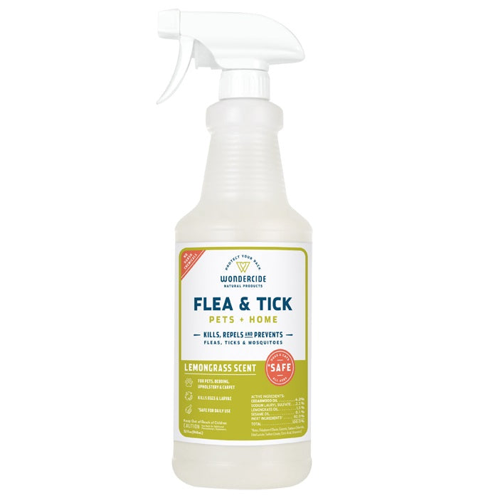 Wondercide - Flea, Tick & Mosquito Spray for Pets + Home - 32 oz Lemongrass