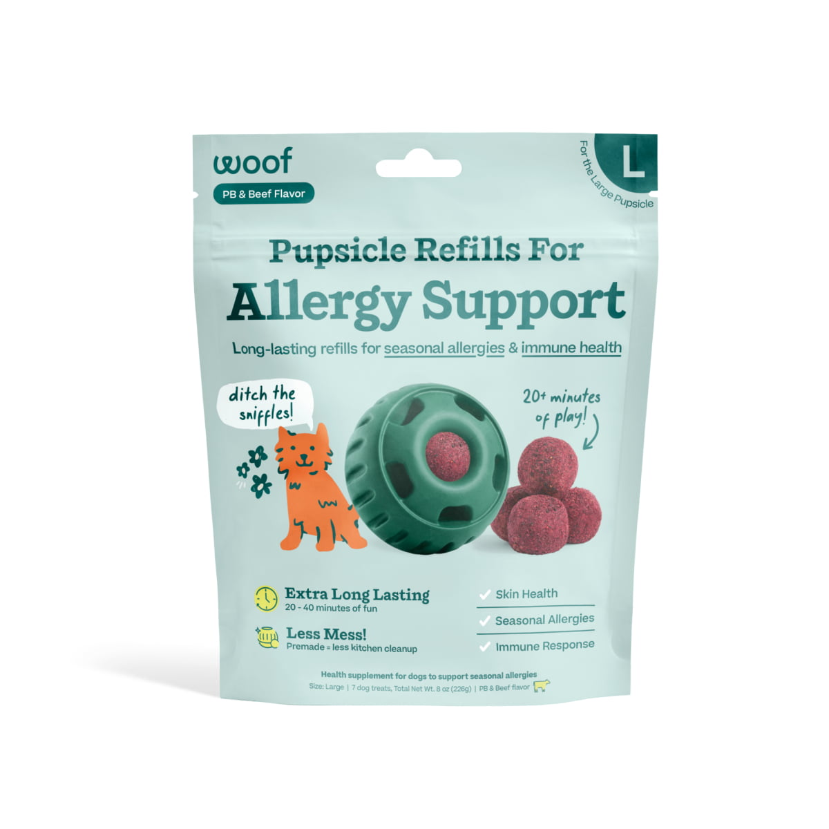 WOOF Allergy Support Wellness Pops Large