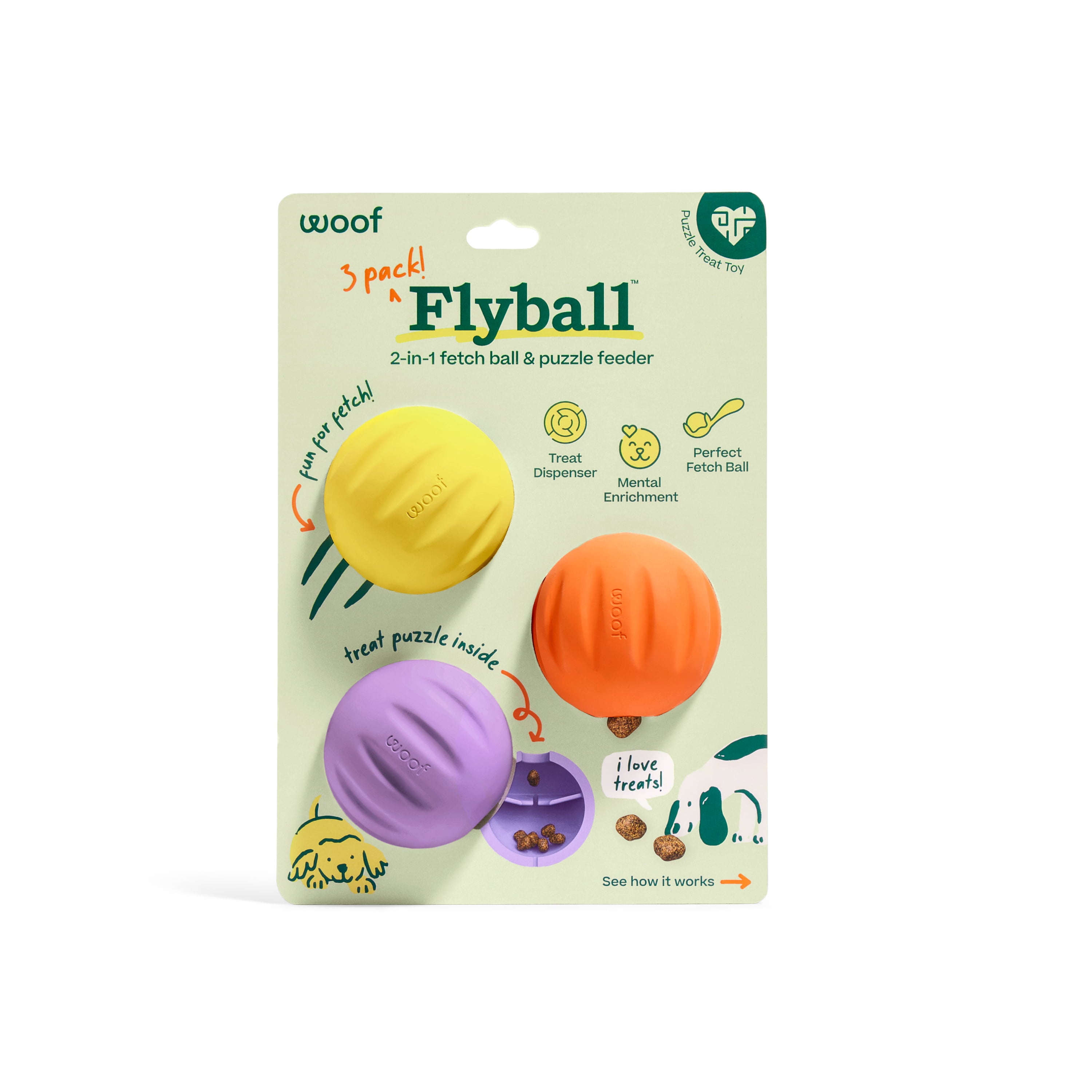 WOOF FlyBall 3pk