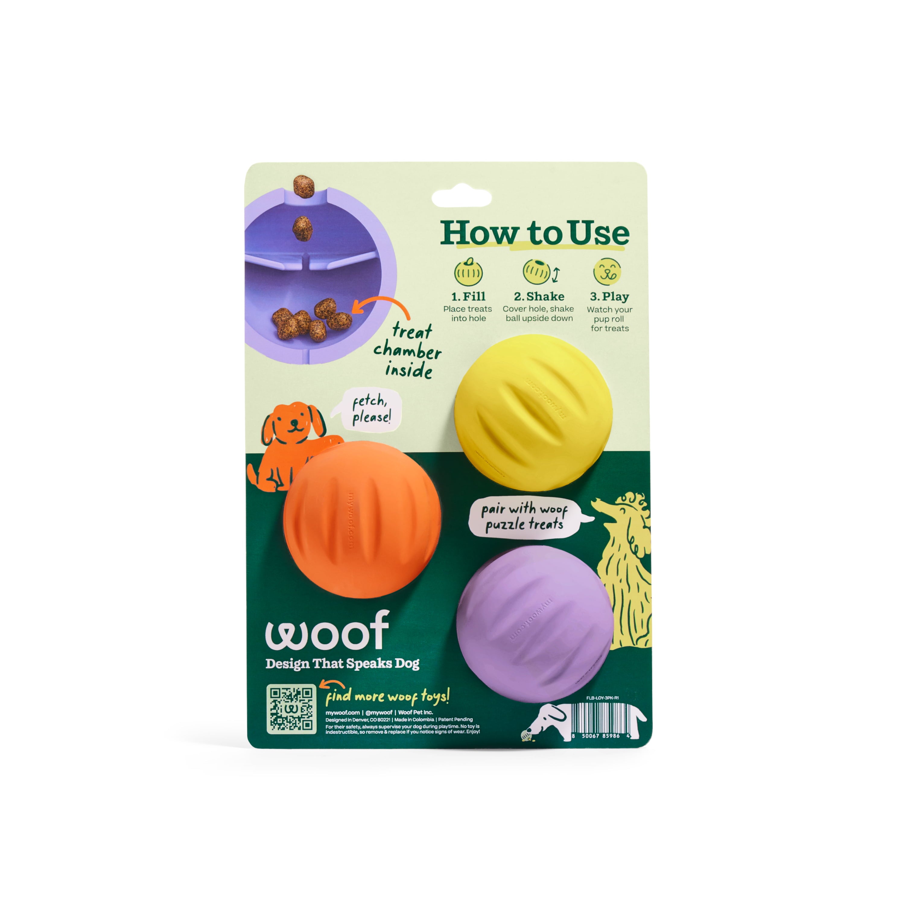WOOF FlyBall 3pk