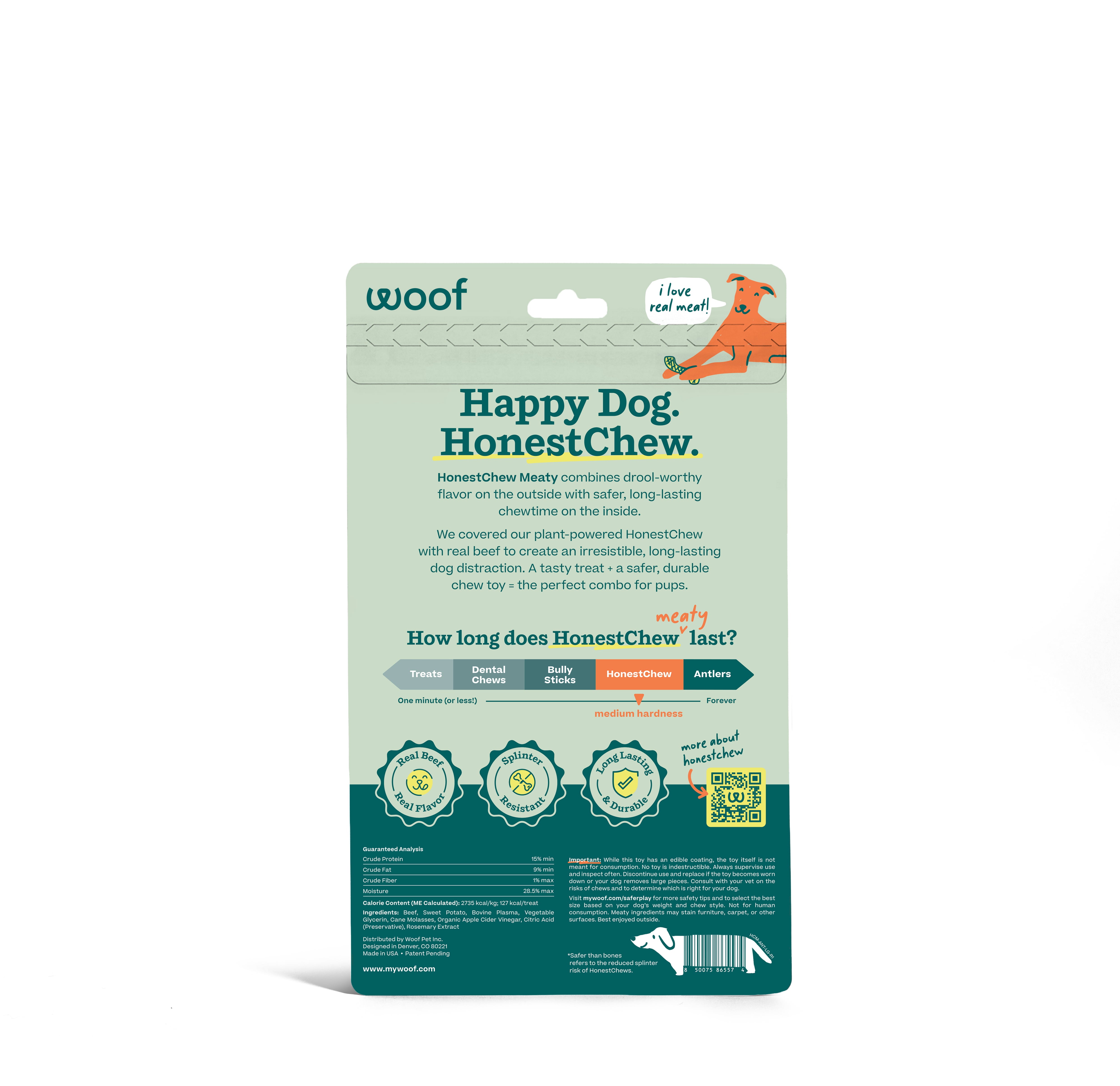 WOOF HonestChew Meaty Antler - Large