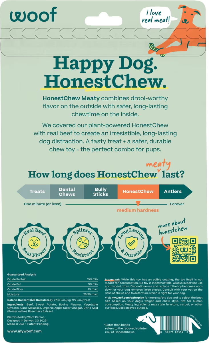 WOOF HonestChew Meaty YGnawt - Large
